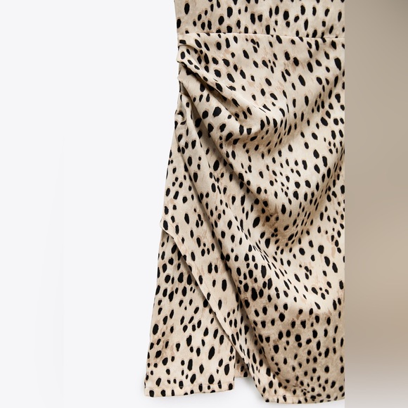ZARA ANIMAL PRINT MINI DRESS - Picture 9 of 10